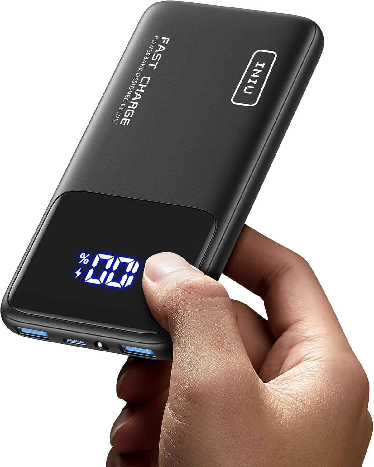 Slim 10000mAh 22.5W Fast Charging USB-C Power Bank Portable Charger-image