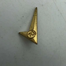Number 70 Check Mark Lapel Pin Unsure Vintage Brass Tone Unions? HELP Clutchback