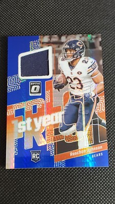 2023 Donruss Optic Roschon Johnson First Year Fresh Blue Hyper