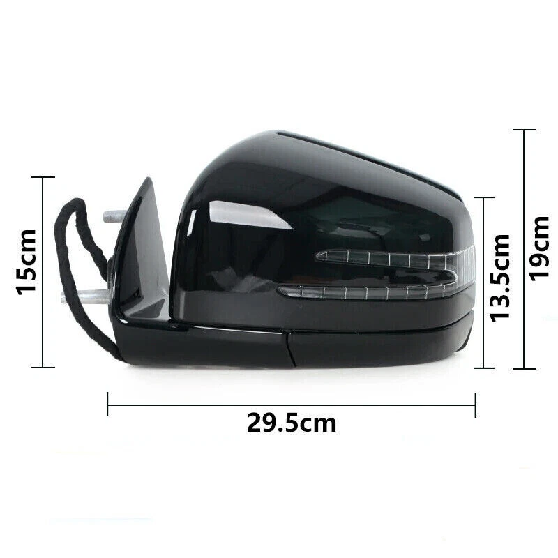 Black Rear View Side Mirror Assembly For Mercedes Benz W164 X164 ML GL 2005-2011 Foto 4 de 4