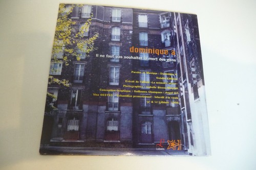 DOMINIQUE A.CD SINGLE PROMO CARDSLEEVE.IL NE FAUT PAS SOUHAITER LA MORT DES GENS - Picture 2 of 2