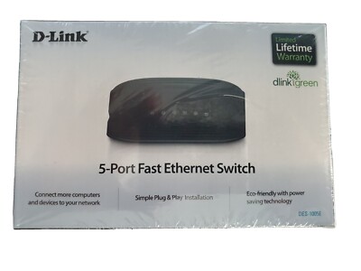 D-Link DES (DES-1005E) 5-Ports External Ethernet Switch New/Sealed