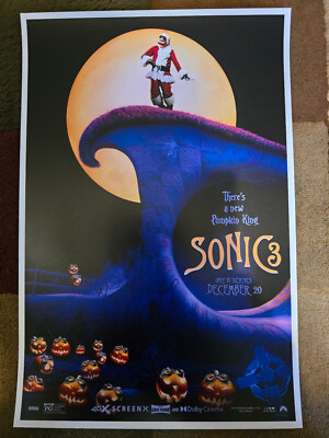 2024 Sonic The Hedgehog 3 Movie Poster 11x16.5 James Marsden | eBay