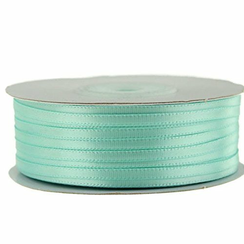 Double Face AQUA Polyester Satin Ribbon Roll Assorted Sizes - Picture 2 of 2
