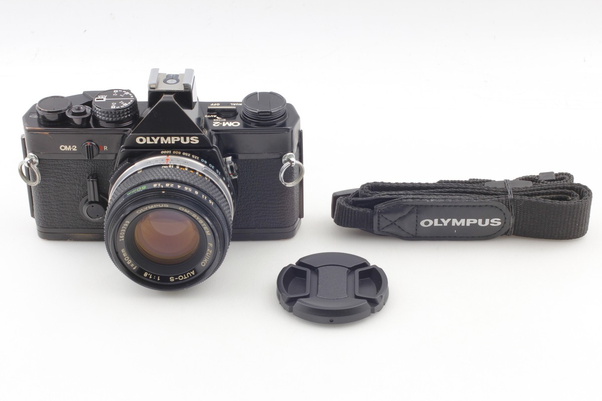 フィルムカメラ Olympus OM-2 Black + F.ZUIKO 50mm F/1.8 Video [Near MINT] Olympus OM-2 Black SLR Film Camera Zuiko