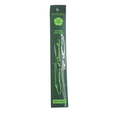 Maroma  Vetiver Incense of Auroville 100% Natural  10 ct pk