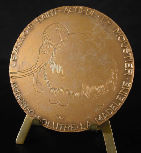 Médaille Château de Saint-Germain-en-Laye Mammouth dessin préhistorique Solutre - Imagen 1 de 5