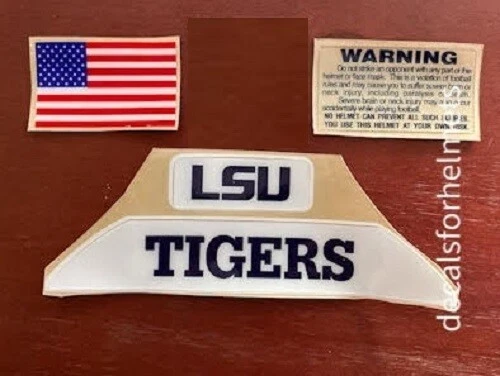 LSU Football Helmet Decals with Stripes...1 Day Shipping - Image 3 of 3