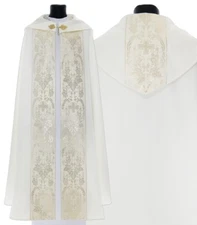 Cream Gothic Cope with stole Vestment Capa pluvial Crema Piviale Cappa K001K