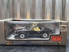 Sun Star 1970 Triumph Spitfire MKIV Cabriolet 1:18 Scale Diecast Model Car Black