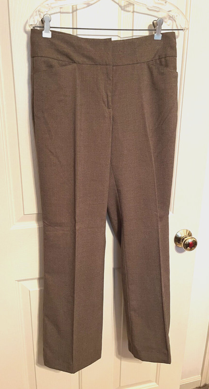 Loft Outlet Womens Pants Brown Size 4 Curvy Dress Trouser Polyester Rayon Blend