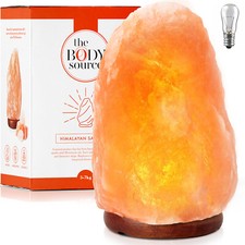 The Body Source® Salt Lamp (5-7kg) Authentic Himalayan with Dimmer Switch & Base