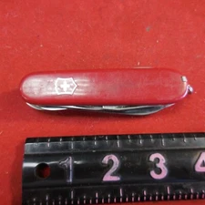 Vintage Victorinox Hoffritz Rostfrei Swiss Army Pocket Knife Red Camper RARE
