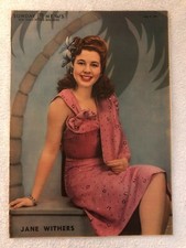 Vintage 1944 JANE WITHERS Coloroto Colorfoto New York Sunday News 11x15 Photo