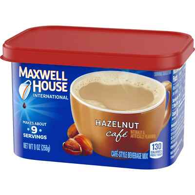 Maxwell House International Hazelnut Cafe 9 oz ( Pack of 4 ) Free Shipping 