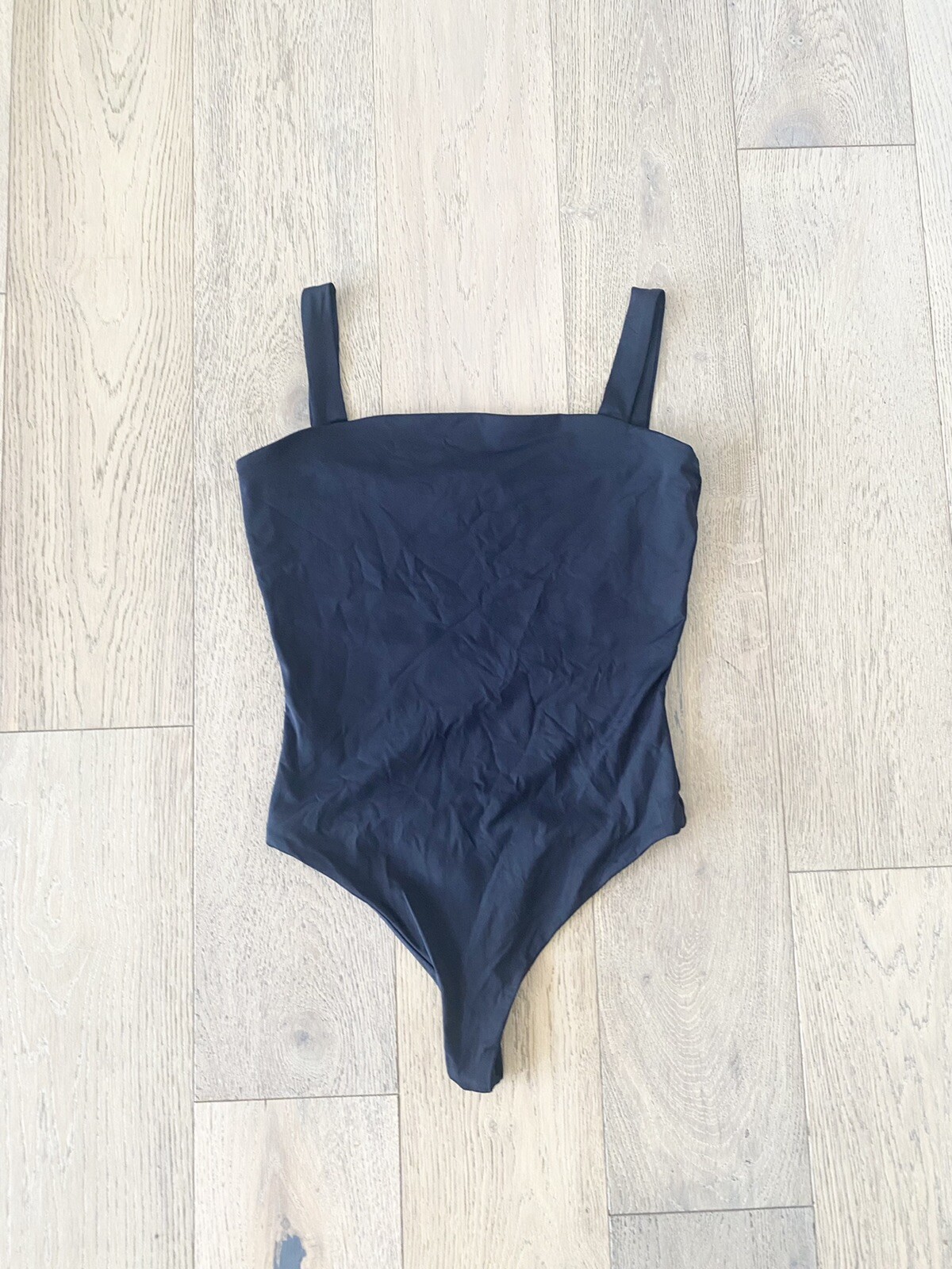 Carbon38 One Piece Thong Swimsuit Black Small Gem