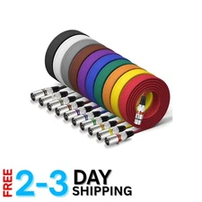 10-Pack XLR Microphone Cables - 25ft with Color-Coded Durable Braided Design