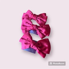 3 pink bows for girls two with tags