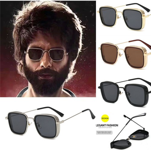 Kabir Singh Sunglasses Metal Frame Square Lens Glasses UV400 Vintage Sunglasses - Afbeelding 1 van 27