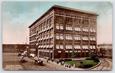 Chicago Illinois~Workers Leaving General Office of Swift & Co~1914 RPPC