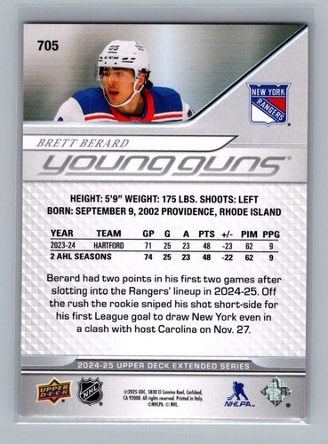 2024-25 Upper Deck Extended Young Guns & 1st RD RC U-Pick - Picture 11 of 100