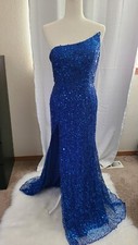 ROYAL BLUE SEQUIN EVENING PAGEANT PROM FORMAL BALL DRESS WEDDING GOWN WINTER