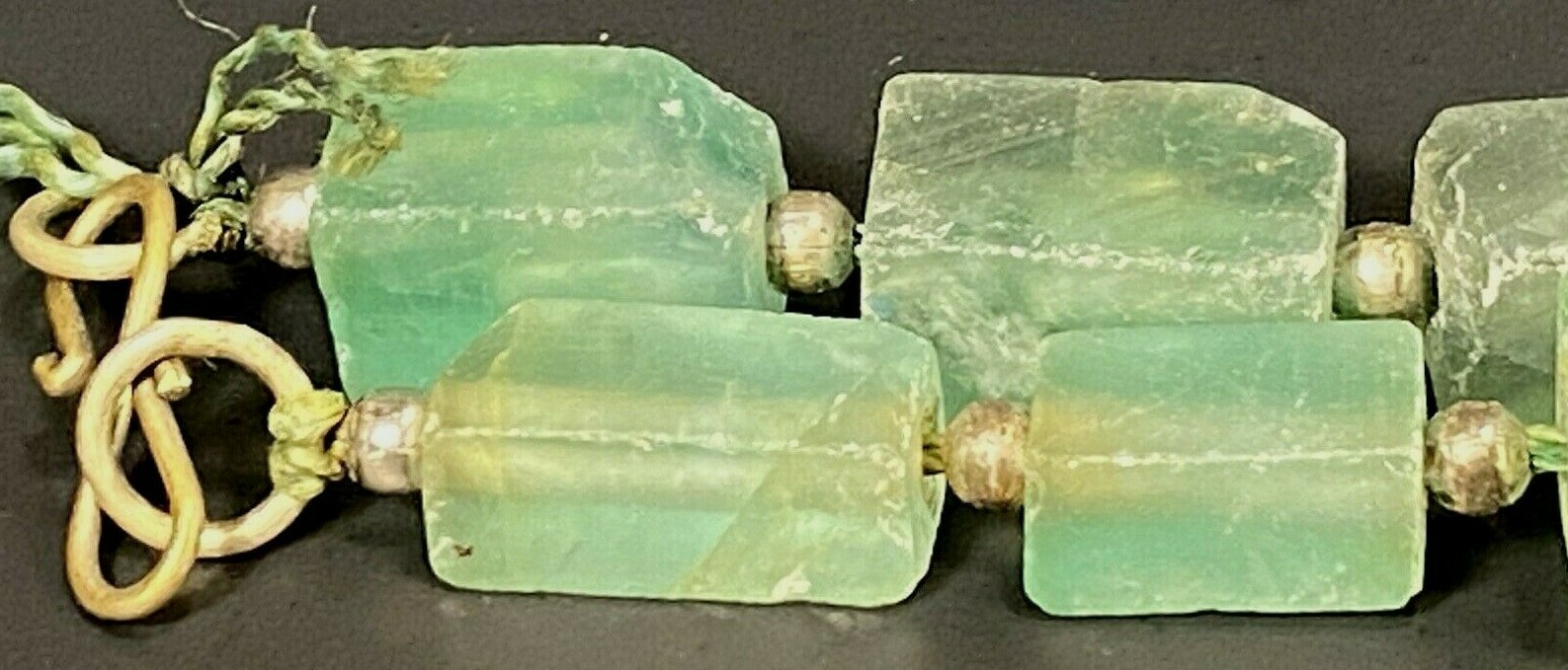 Green Fluorite Rectangular Beads w/ Lapiz Lazuli … - image 8