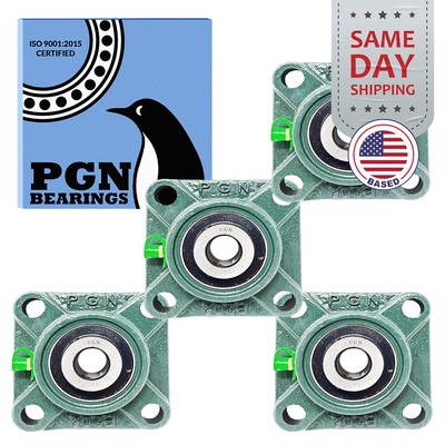 (4) UCF202-10 Solid Base Pillow Block Flange Mounted Bearing 5/8'' Bore 4 Bolt