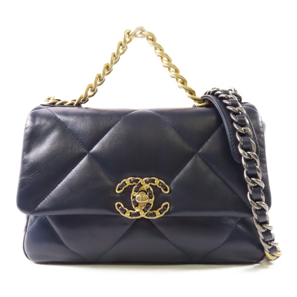 CHANEL CC CHANEL 19 Chain 2 Way Bag AS1160 Lambskin Leather