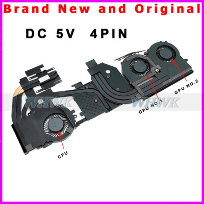 New original CPU GPU Heatsink Fan Cooler for Clevo PA70 PA70ES PA71 PA71ES