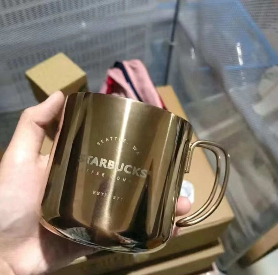 4 PIEZAS Starbucks Acero Tazas de Camping Camping Camping Fiesta Familia Vajilla Resistente a Caídas Foto 4 de 4