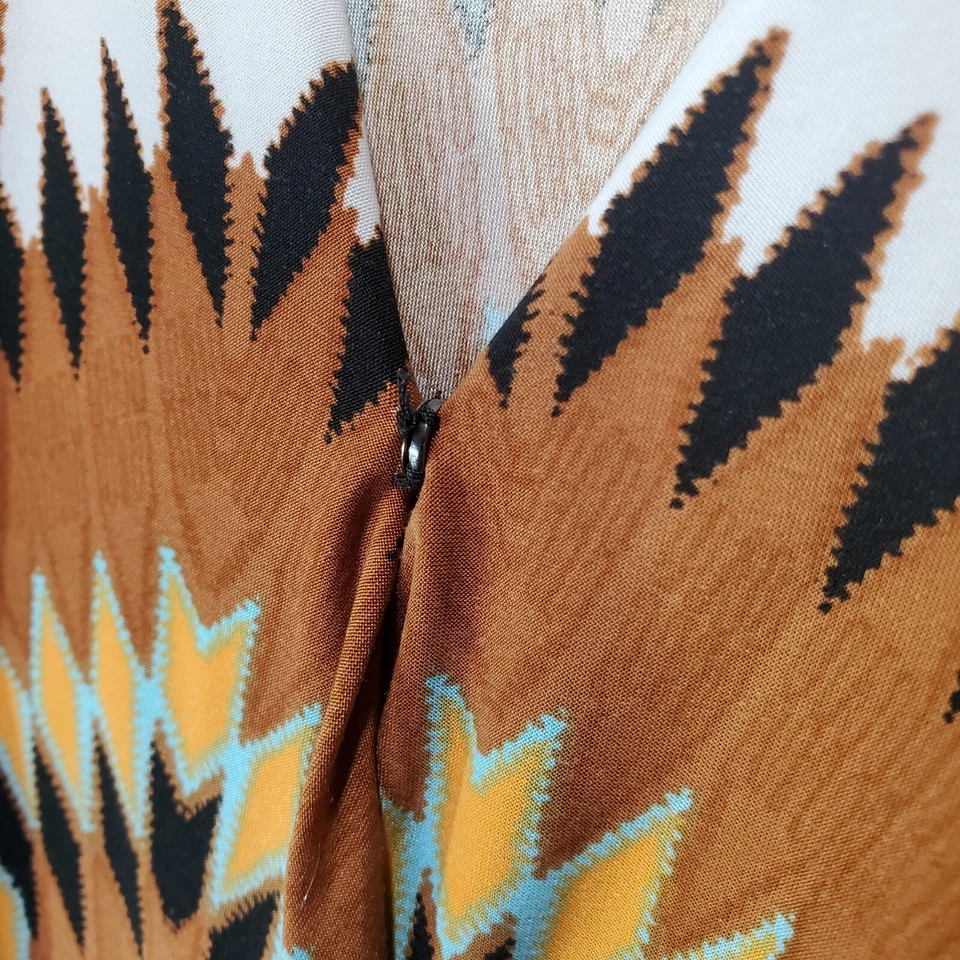 INC International Concepts Mono Mameluco Mujer Mediano Mangas 3/4 Pantalones Cortos Boho Foto 4 de 4