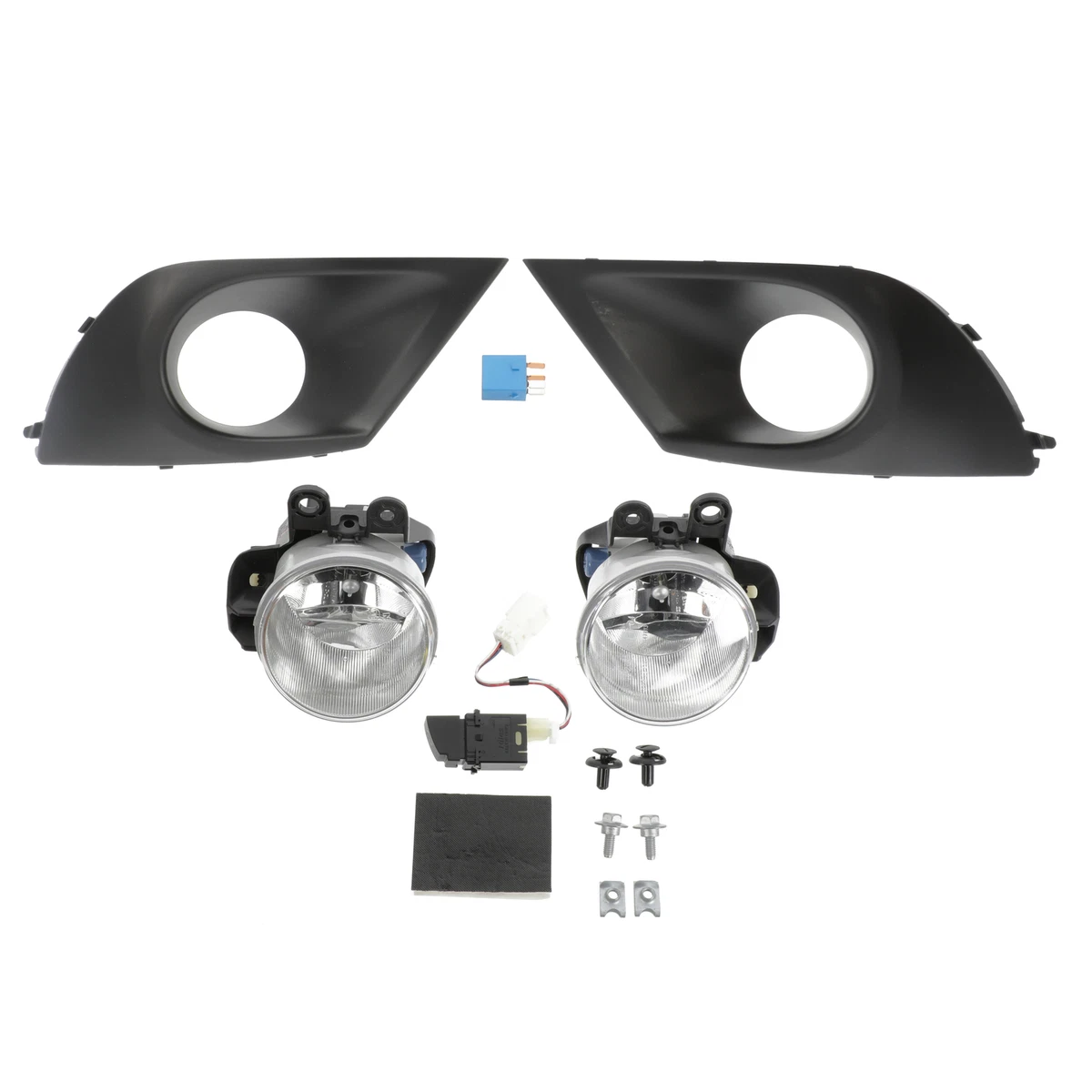 Marco/bisel Para Faro Antiniebla Izquierdo De Subaru Legacy 2.5i 2018-2019 - Color Negro/plata