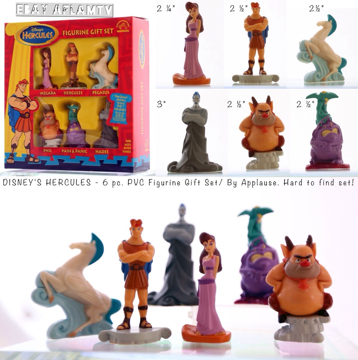 Hercules Figurines Gift Set Applause Disney Rare Vintage