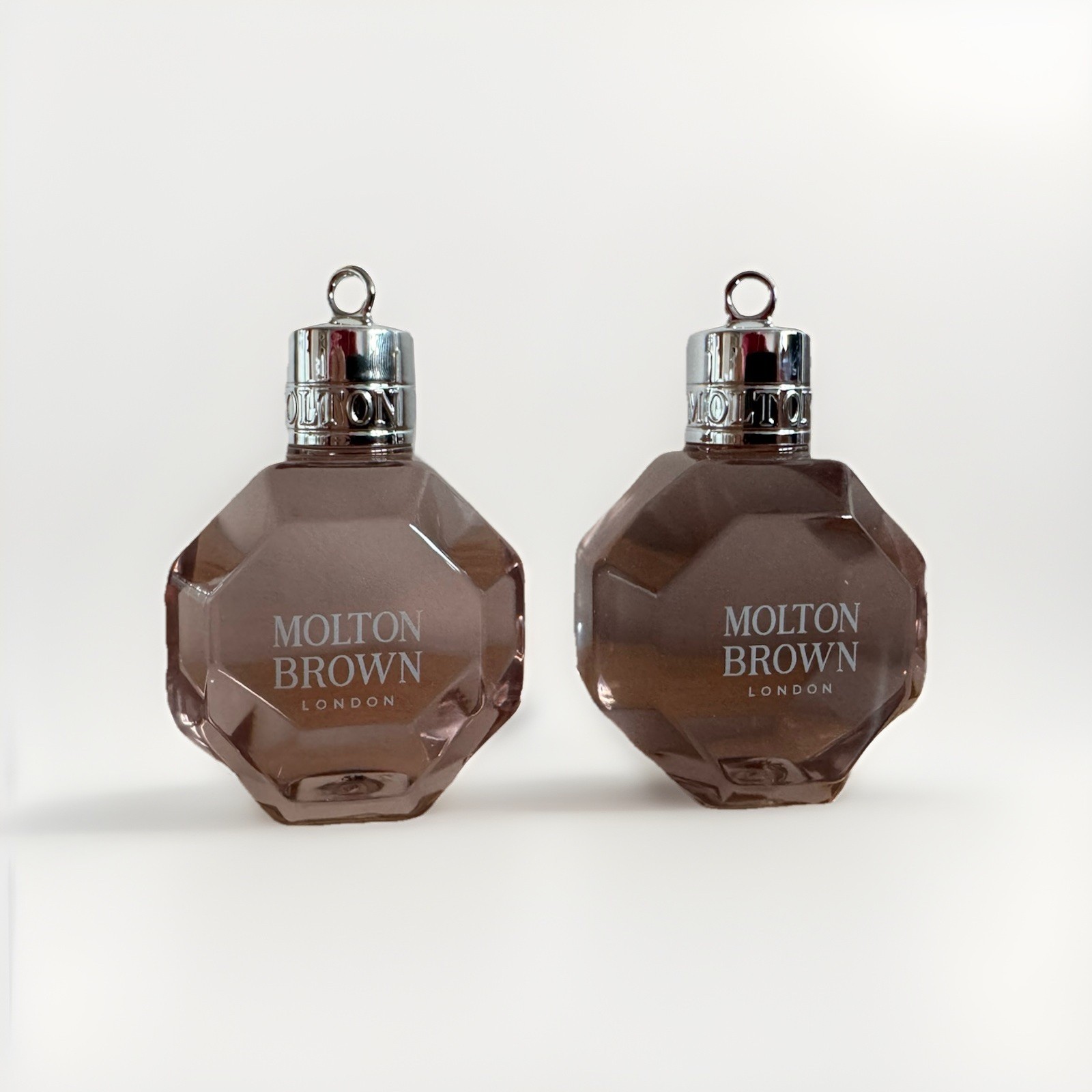 Molton Brown Delicious Rhubarb and Rose Bauble Bath & Shower 2 x 75ml New No Box