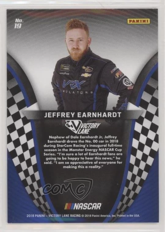 2018 Panini Victory Lane Jeffrey Earnhardt #19 - Image 2 of 2