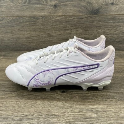 Puma King Pro FG Soccer Cleats Women's US 10 White Purple Marble 108186