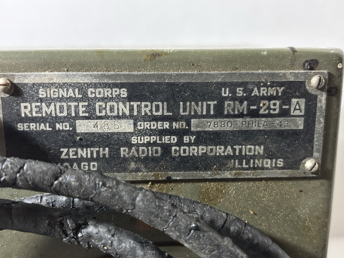 US Army Signal Corps RM-29-A REMOTE CONTROL UNIT | eBay