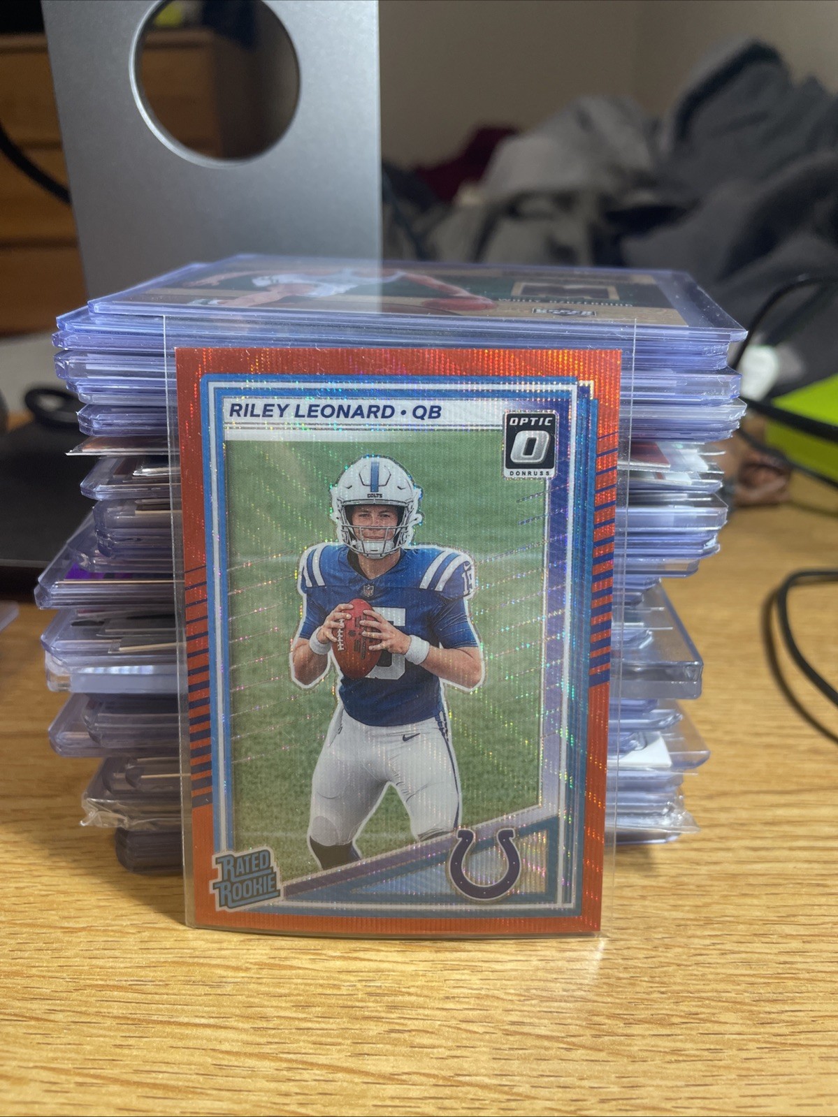 2025 Panini Donruss - Rated Rookie Riley Leonard #341 Optic Preview Red Wave(RC)