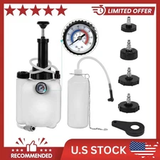 3L Brake Bleeder Kit Manual Fluid Pump with 4 Master Cylinder Adapters 1L Bottle