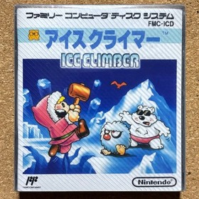 Ice Climber Famicom Disk System W/Box Instruction FDS Disk Card Tested Japan