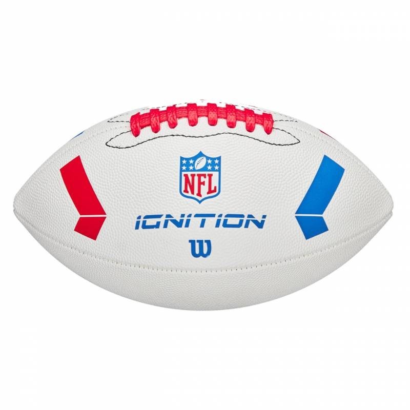 Ballon de football américain Wilson NFL Ignition Junior blanc pour matchs en famille au parc