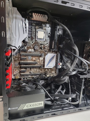 Corsair Custodia in Carburo ASUS Z170-AR Bundle i7-6700K CX650M Alimentazione RICAMBI PC GAMING - Foto 2 di 10