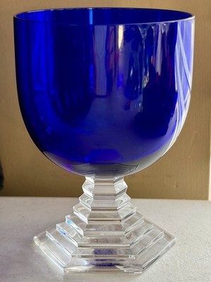 MINT! BACCARAT CRYSTAL ORSAY COBALT BLUE 4-1/2'' WATER GOBLET GLASS - Quantity