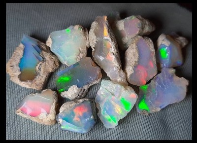 Cut Grade Opal Rough Lot AAA Grade 5Piece Large Size Ethiopian Welo Opal Raw