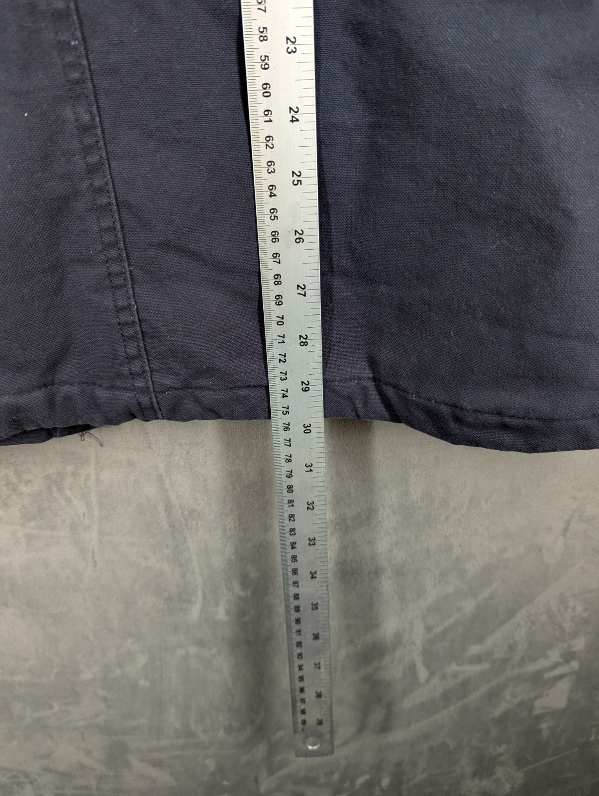Wrangler Workwear Jacket Size Large Cotton Canvas Blue Quilted Lining No Hood* image 6
