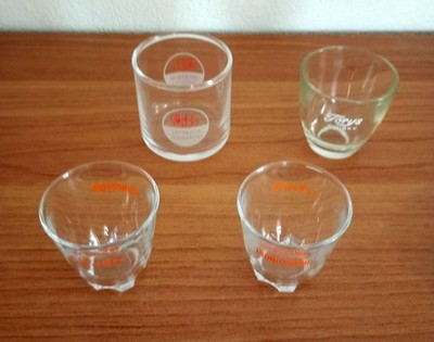 Isonosawa Sake Cups 2, Tori's Shot Glass, Japanese Awamori Glass Used