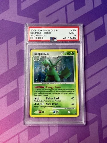 2008 POKEMON DIAMOND & PEARL STORMFRONT #10 SCEPTILE-HOLO PSA 9
