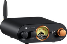 MC101 Amplificatore Bluetooth 5.3, Con VU Meter, Controllo Dei Bassi E Acuti, 10