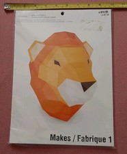 Recollections Paper Animal Sculpture Craft Kit Lion SEALED NEW DIY Art Set